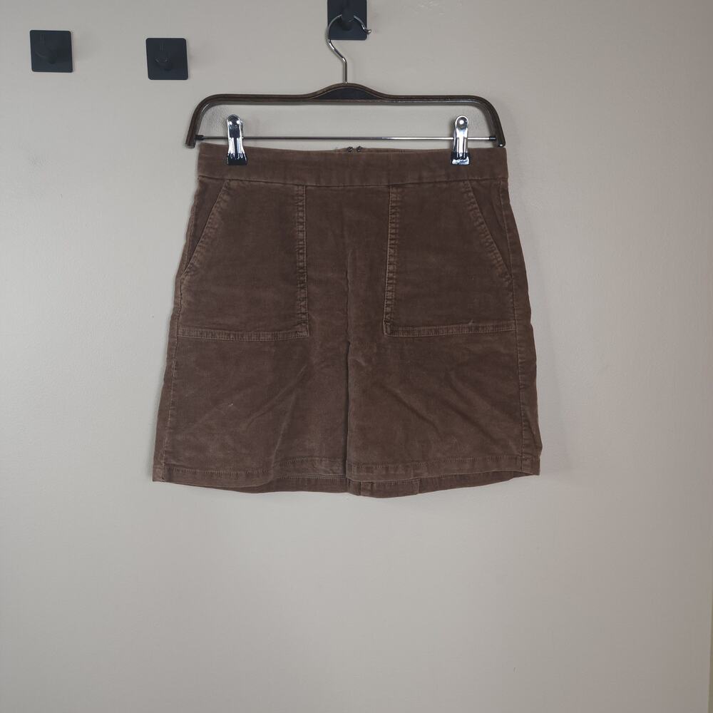 Prince & Fox Brown Corduroy Mini Skirt Size 2